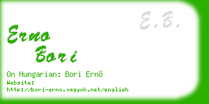 erno bori business card